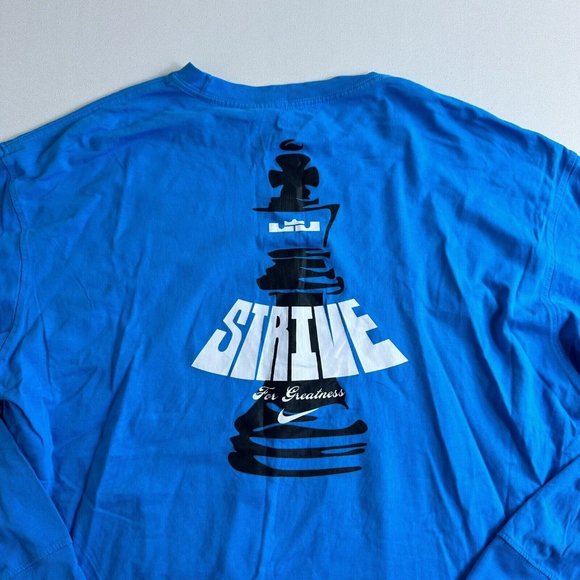 NIKE LeBron James‎ Max90 Longsleeve Strive For Greatness Sweatshirt DV9722-446 L - Picture 2 of 10